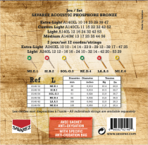 Acoustic Phosphor Bronze Light Guitar Strings, .012–.053