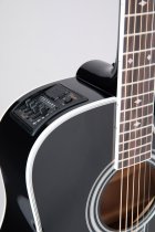Pro Series Dreadnought Acoustic Electric Guitar With Case, Black