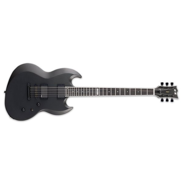 Solid-Body Baritone Electric Guitar, Viper Charcoal Metallic Satin