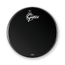 24″ Logo Ebony Bass Drum Head