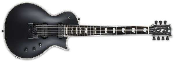 E-ii Eclipse-7 Evertune Electric Guitar, Black Satin