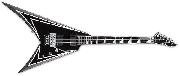 E-II SV Solid-Body Electric Guitar, Black With White Stripe