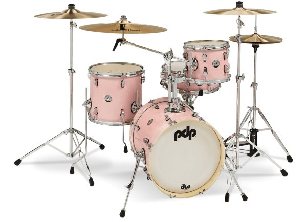 New Yorker 4-Piece Drum Shell Pack 16" Bass Drum, Pale Rose Sparkle