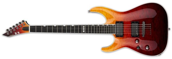 E-ii Horizon Nt-ii Left-Handed Electric Guitar, Tiger Eye Amber Fade