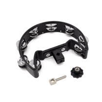 Drum Set Tambourine, Black Cutaway