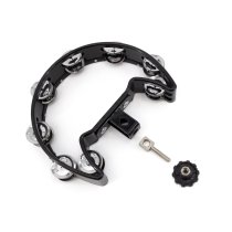 Drum Set Tambourine, Black Cutaway