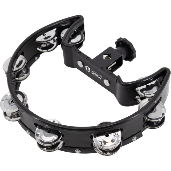 Drum Set Tambourine, Black Cutaway