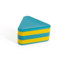 Plastic Triangle Shaker, Blue Yellow