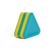 Plastic Triangle Shaker, Blue Yellow