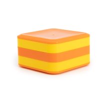 Plastic Square Shaker, Red Yellow