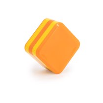 Plastic Square Shaker, Red Yellow