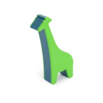 Giraffe Shaker, Green Blue