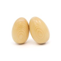 Wooden Egg Shakers, Large, Natural