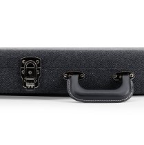 Electric Guitar Case, Black Leather