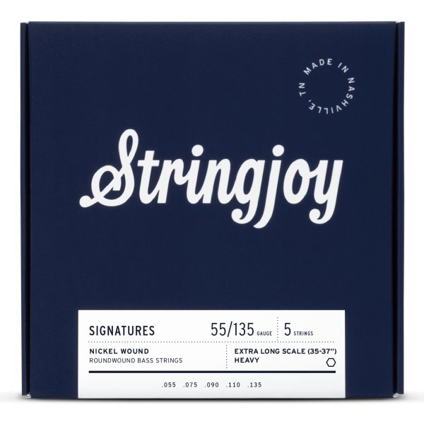 Heavy Gauge (55-135) 5 String Extra Long Scale Nickel Wound Bass Guitar Strings
