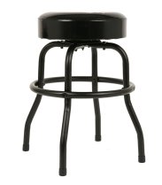 50th Anniversary ESP Bar Stool with Cushioned Seat and Steel Frame, Black