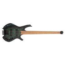 Space 4 Artisan Series Headless 4-String Electric Bass With Bag, Star Dust Green