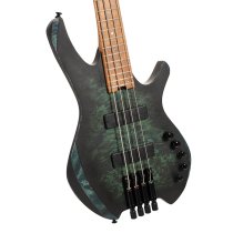 Space 4 Artisan Series Headless 4-String Electric Bass With Bag, Star Dust Green