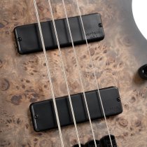 Space 4 Artisan Series Headless 4-String Electric Bass With Bag, Star Dust Black