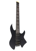 Larry Carlton X6 Headless-6 String Electric Guitar, Black Satin