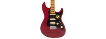 S7 FM New Gen Electric Guitar, See Through Red
