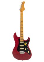 S7 FM New Gen Electric Guitar, See Through Red