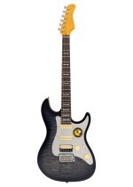 S7 FM New Gen Electric Guitar, Transparent Black Satin