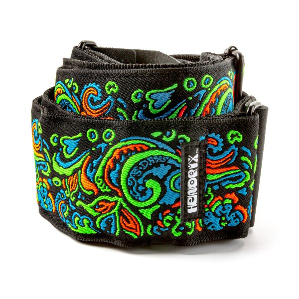Jimi Hendrix Blacklight Love Drops Blue guitar strap