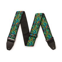 Jimi Hendrix Blacklight Love Drops Blue guitar strap