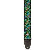 Jimi Hendrix Blacklight Love Drops Blue guitar strap