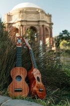 Deluxe All Solid Hawaiian Koa Figure 8 Soprano Ukulele w/bag