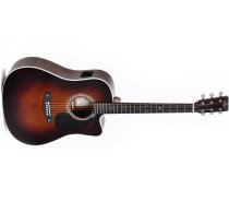 1 Series Dreadnought Acoustic-Electric Guitar, Polished Gloss with Sunburst