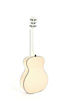 Serie 1 Grand OM Acoustique-Électrique Guitar, Polished Gloss Metallic Flake Blanc/Argent