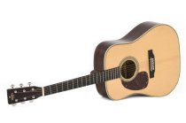Standard Series Dreadnought Left-Handed Acoustic Guitar With Case, Polished Gloss with Aging Toner