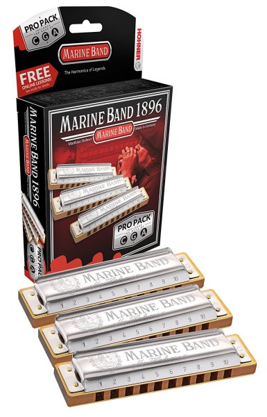 Harmonica Marine Band, Pro Pack, (Clés De Do, Sol Et La Majeur)
