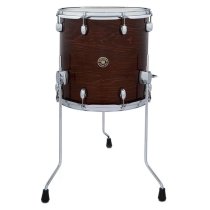 Floor Tom Drum with 7-Ply Maple Shell, 30° Bearing Edges, 2.3mm Steel Hoops and Remo Heads, Satin Deep Cherry Burst