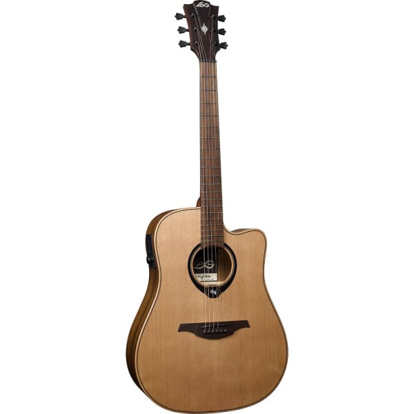 LAG HyVibe H2 HV10DCE Dreadnought Smart Guitar Cutaway Satin with Gigbag