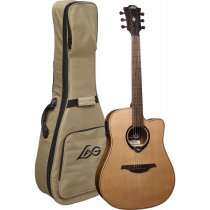 LAG HyVibe H2 HV10DCE Dreadnought Smart Guitar Cutaway Satin with Gigbag