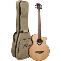 LAG HyVibe H2 HV10BCE Jumbo Acoustic Bass Cutaway Satin with Gigbag