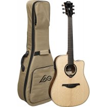 LAG HyVibe H2 HV30DCE Dreadnought Smart Guitar Cutaway Gloss with Gigbag