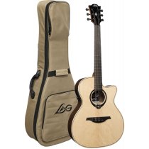 LAG HyVibe H2 HV10DCE Auditorium Smart Guitar Cutaway Gloss with Gigbag