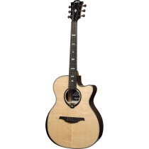 LAG HyVibe H2 HV50ACE Auditorium Bevel Cutaway Gloss Smart Guitar with Gigbag