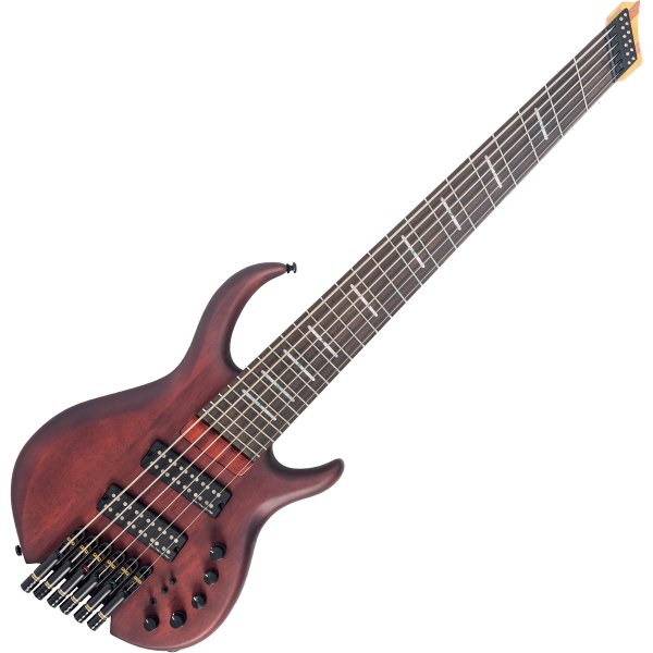 M6 Headless 6-String Bass Guitar with Marcus Heritage-3 Preamp, Mahogany Satin