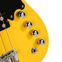 GB Series Short Scale 4 String Bass - Yellow Crush