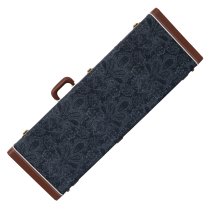 Electric Guitar Hardshell Case, Black Paisley Pattern