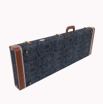 Electric Guitar Hardshell Case, Black Paisley Pattern