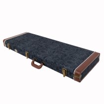 Electric Guitar Hardshell Case, Black Paisley Pattern