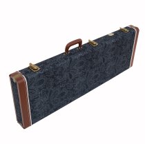 Electric Guitar Hardshell Case, Black Paisley Pattern