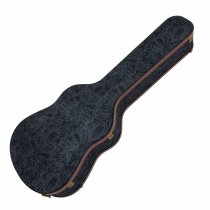 Acoustic Archtop Guitar Hardshell Case, Black Paisley Pattern