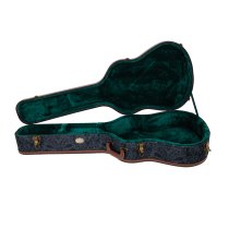 Acoustic Archtop Guitar Hardshell Case, Black Paisley Pattern